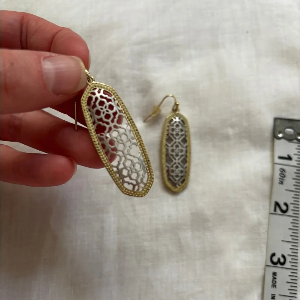 Kendra Scott Brenna Gold and Silver Earrings